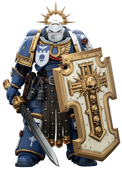 Ультрамарин брат Торвальд (Warhammer 40K) - КОЛЛЕКЦИОННАЯ ФИГУРКА 1/18 Torvald with Power Sword, Stormshield and Bolt Pistol (JT02809) - JOYTOY