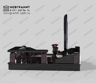 Гранитный комплекс 22 ограда из гранита