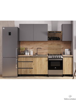 Шерлок 1,6 м Кухонный гарнитур Крафт / Графит