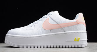 Nike Air Force 1 Low Af Sage white (белые с розовым)