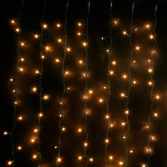 Световой занавес, 1425 бесцветных микролампочек, 2.4х6 м, 25 нитей, соединяемый (до 4 шт.), уличный