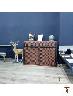 Винтажный комод из искусственного ротанга