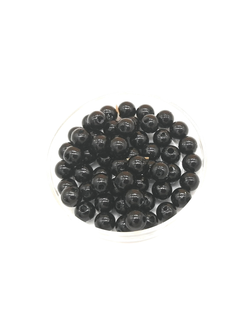Бусины пластиковые под жемчуг 6 мм, цвет черный