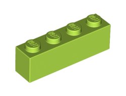 Brick 1 x 4, Lime (3010 / 4122449 / 4234716)