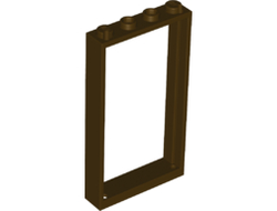 Door, Frame 1 x 4 x 6 with 2 Holes on Top and Bottom, Dark Brown (60596 / 6259764 / 6337282)