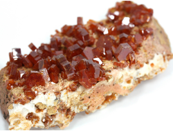 Ванадинит, кристаллы на породе, Марокко (75*37*22 мм, 68 г) №35890