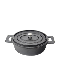 Кастрюля для подачи 18 Х 14 см с крышкой, чугун