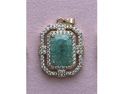 Подвес ювелирное стекло зол 28х21мм