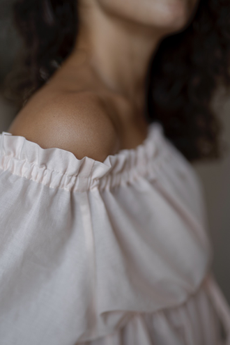 Ночная сорочка из батиста (персиковая)