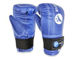 Перчатки снарядные RUSCO SPORT кож.зам. синие