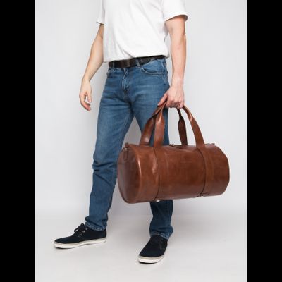 Кожаная дорожная сумка Faenza Premium cognac (арт. 
4033-03)