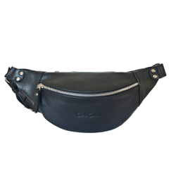 Кожаная поясная сумка Belfiore black (арт. 7003-01)