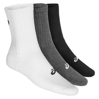 носки Asics 3PPK Crew White 155204-020 (3 пары) socks черные серые белые микс длинные высокие