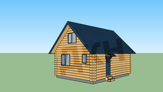 Дом 6 на 8 из бревна