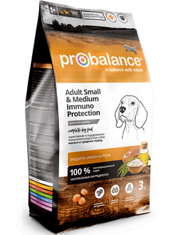 Корм Probalance для собак малых и средних пород, курица 3 кг