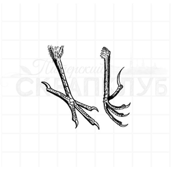 штамп винтажный лапка воробья