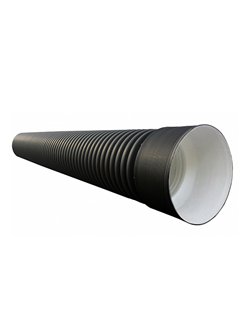 Труба 6,0м D 190/160мм гофрированная двустенная SN8 с раструбом FDplast