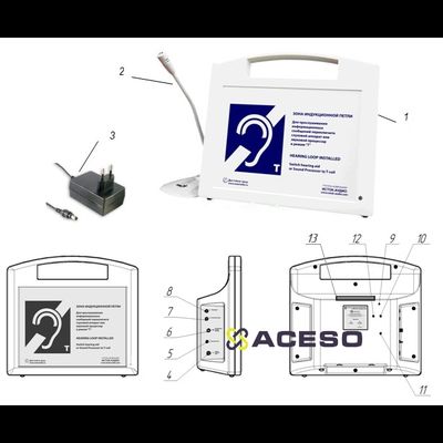 Портативная информационная индукционная система "Исток А2" со встроенными в корпус гнездом для карт SD и MMC и встроенным плеером  (до 2 м)