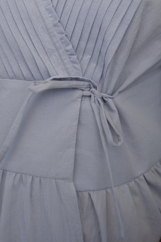 Будуарное платье-халат (голубое)