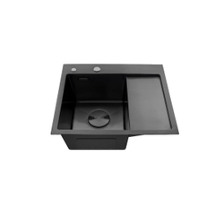 Мойка 65*48 мм НАНО- ЧЁРНЫЙ, левая AVIVA