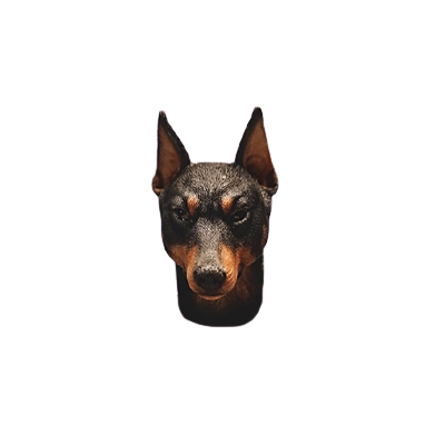 Голова (скульпт) с кистями - доберман 1/6 Dobermann Head Figuer (MS2102D) - Mostoys