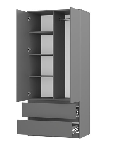 Шкаф Симпл ШК-03 Графит (Мебелони)