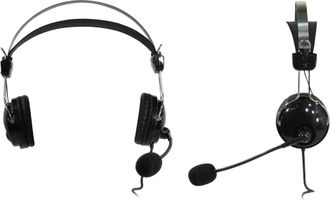 Наушники с микрофоном (гарнитура) A4Tech HS-7P (черные)