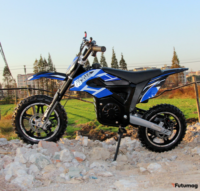 Электромотоцикл GreenCamel Питбайк DB400, 48V 1200W R10 быстросъемная батарея синий