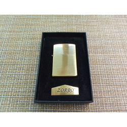 Зажигалка газовая Zorro зеркальная золотистый