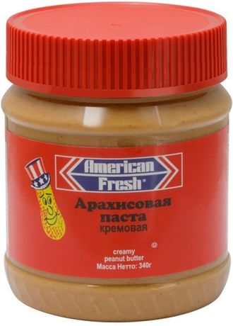 Арахисовая паста American Fresh Кремовая 340 гр (12 шт)
