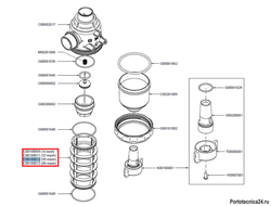 Фильтрующий элемент 50 меш, син. (замена K00100030)