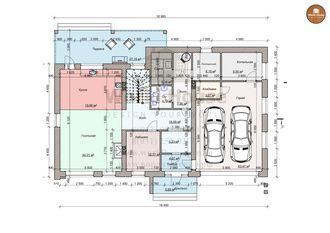 Дом из газобетона в современном стиле. Проект №87
