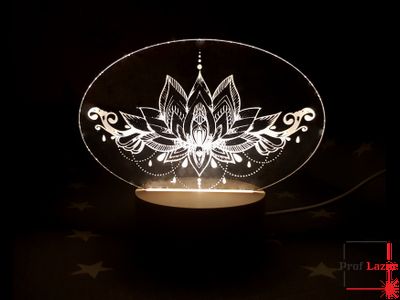 Ночник из акрила с гравировкой