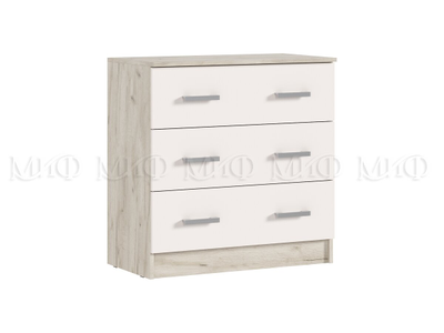 Бася Комод с 3-мя ящиками Кашемир, дуб крафт серый ш800хв816хг430 мм