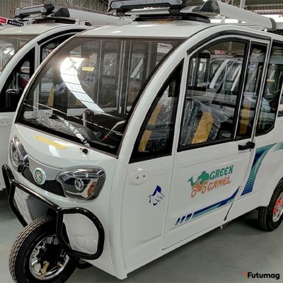 Трицикл GreenCamel Шторм Пикап (60V 1500W) белый с крышкой