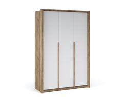 Спальня МИШЕЛЬ - Шкаф 3-х дверный МИШЕЛЬ Дуб крафт золотой/Белый жемчуг