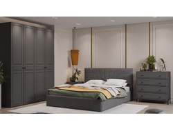Композиция Спальни ПАНДОРА Серый Графит/Графит матовый