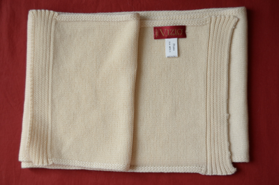 Вязаный шарф молочного цвета Италия Vizio 4876