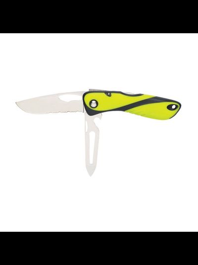 Нож моряка складной с открывателем такелажных скоб зубчатое лезвие Wichard Offshore 10122 115/195мм