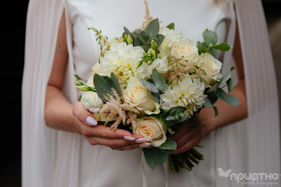 Букет невесты & Бутоньерка № 1354