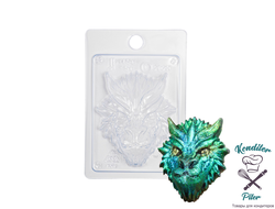 Форма для шоколада пластиковая «Брутальный дракон», символ 2024 года, размер изделия 9,5×8×3 см, цвет прозрачный