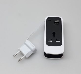 Зарядное устройство 3 в 1 (2 разъема USB, универсальная розетка) (гарантия 14 дней)