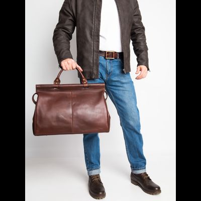 Кожаный саквояж Veano Premium brown (арт. 4004-53)