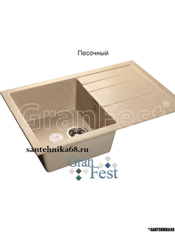 Мойка из искусственного камня GranFest QUADRO GF-Q780L с сифоном в комплекте