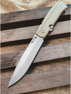 Складной нож Wild West сталь AUS 10, рукоять G10, цвет тан рельеф