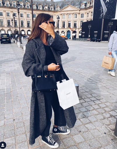 С чем носить Кеды Converse Chuck Taylor 70 черные высокие девушкам