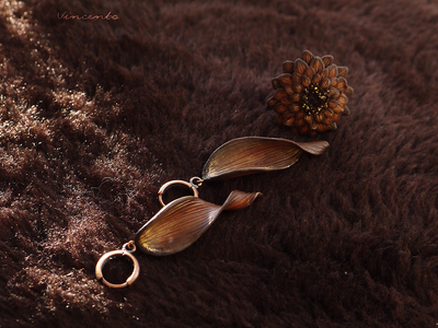 Серьги "Лепестки Медной Календулы"