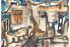 «Городской мотив (серия «Воспоминания»), 1974-1976 г., бумага, акварель, 30,6х42,8