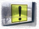Наклейка-знак на авто "Восклицательный знак" для начинающих водителей на прозрачной виниловой пленке