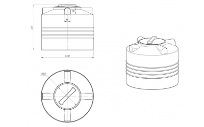 Размеры пластиковой емкости для воды на 200 литров